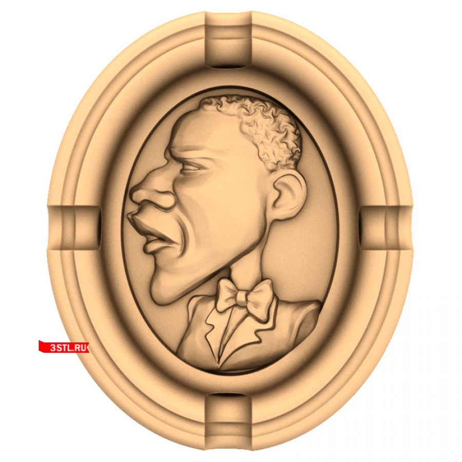 Барак Обама | STL - 3D модель для ЧПУ